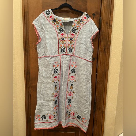 Boden Dresses & Skirts - NWT Boden Bea Linen Embroidered Dress ￼